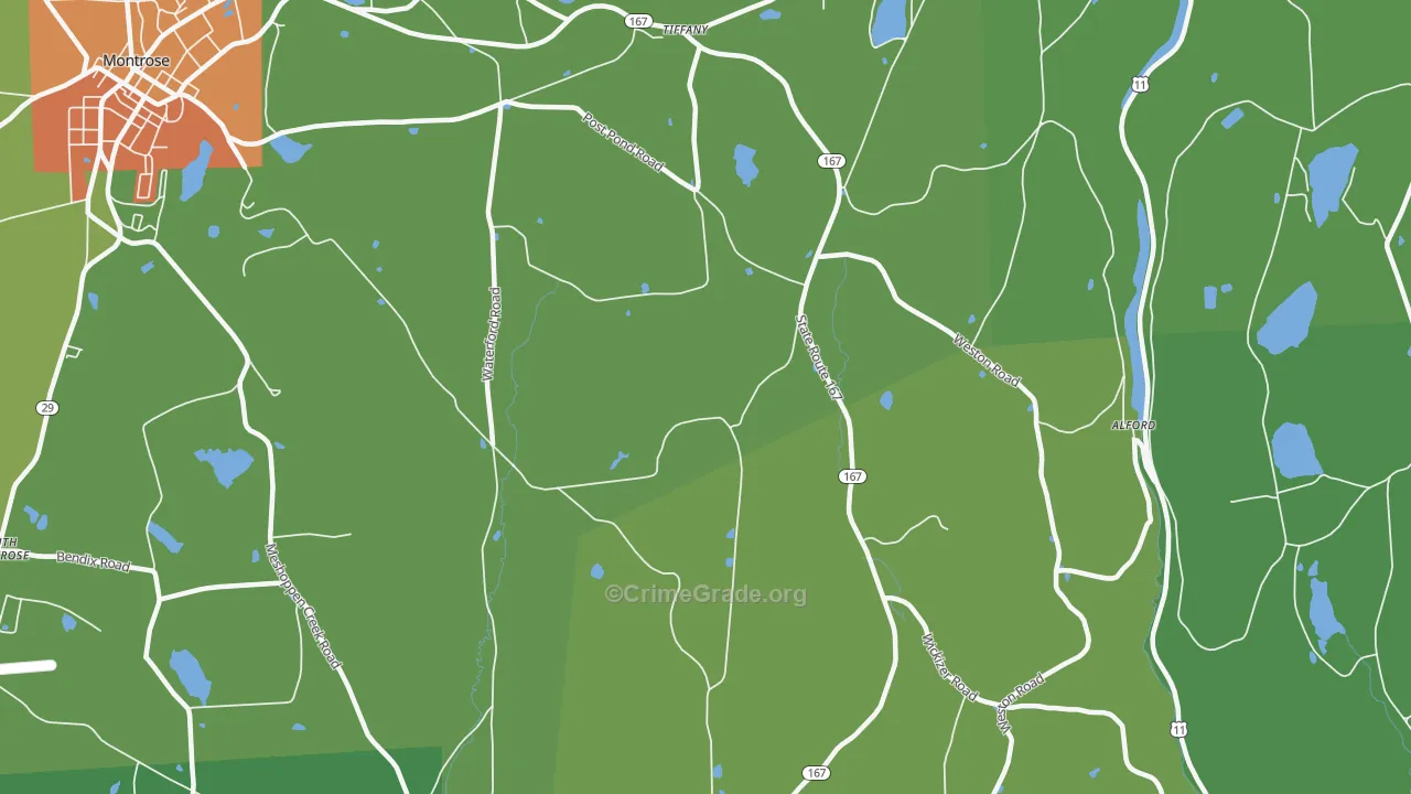 Brooklyn, PA Map of Vandalism Rates