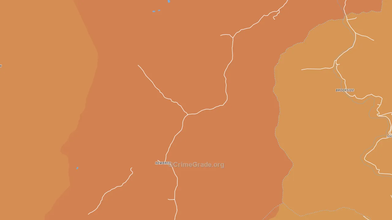 Brookside, TN Map of Vandalism Rates