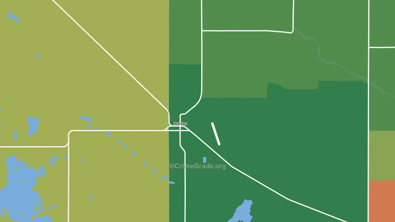 Brooten, MN Map of Vandalism Rates