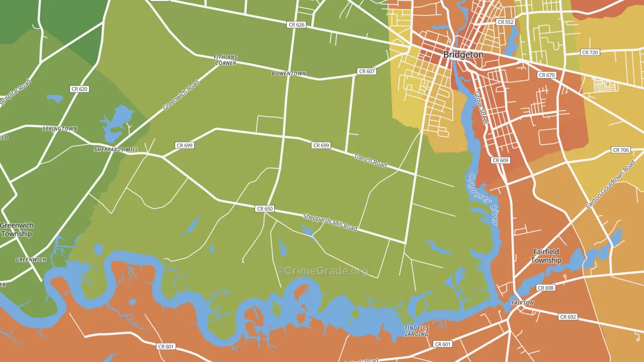 Brotmanville, NJ Map of Vandalism Rates