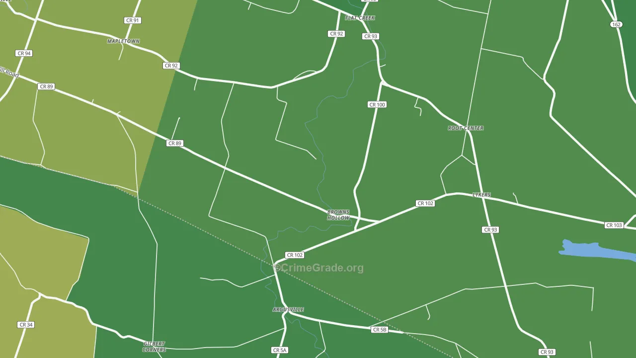 Browns Hollow, NY Map of Vandalism Rates