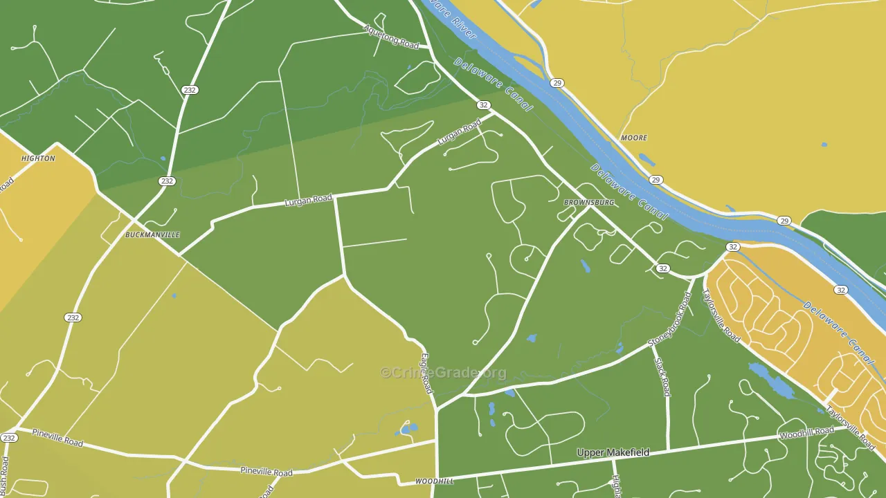Brownsburg, PA Map of Vandalism Rates