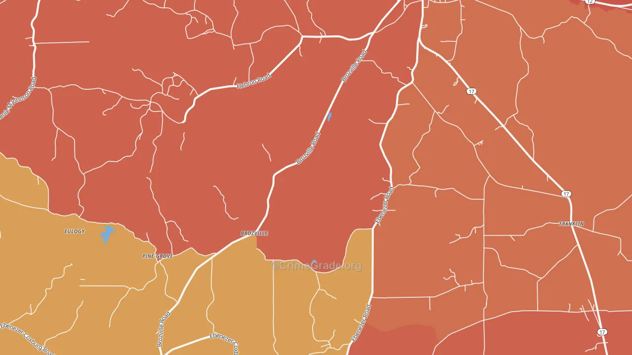 Brozville, MS Map of Vandalism Rates
