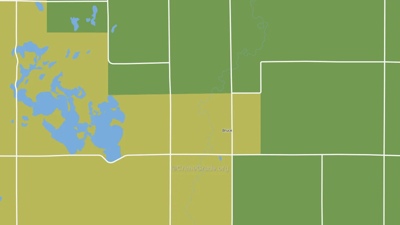 Bruce, SD Map of Vandalism Rates