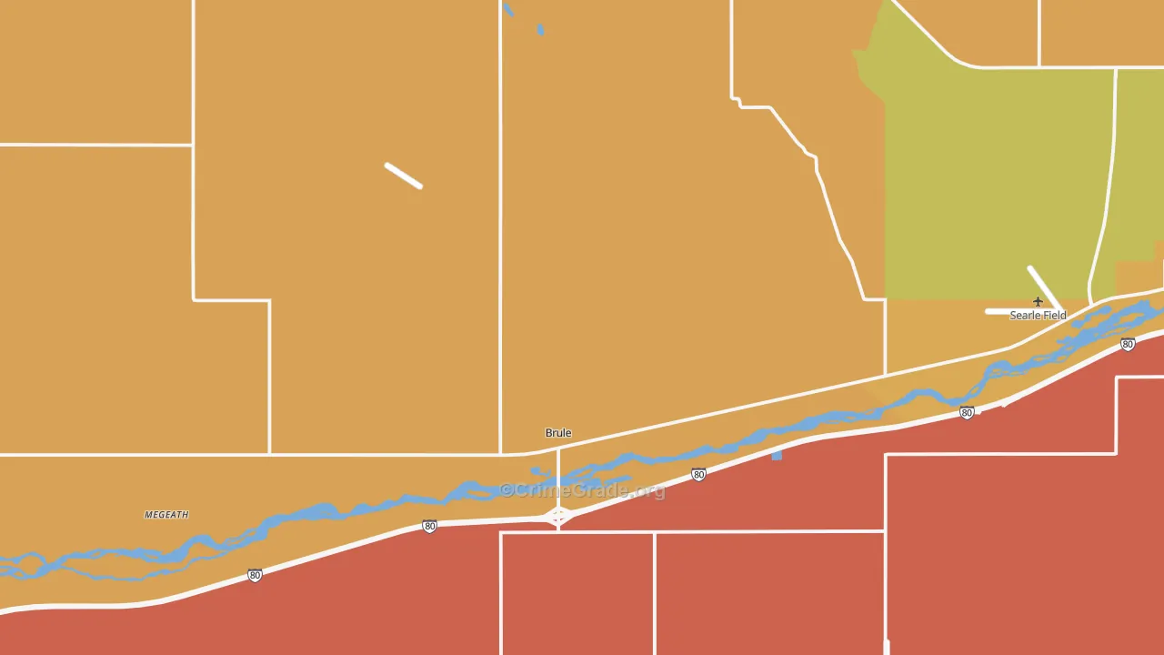Brule, NE Map of Vandalism Rates