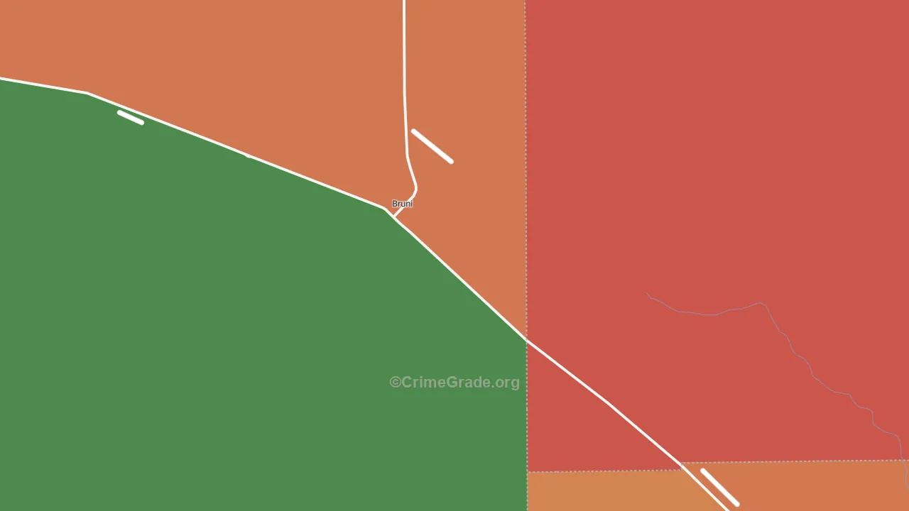 Bruni, TX Map of Vandalism Rates
