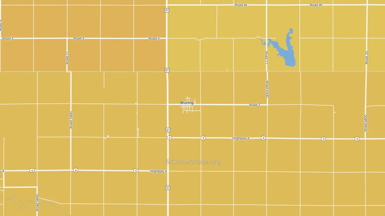 Bruning, NE Map of Vandalism Rates