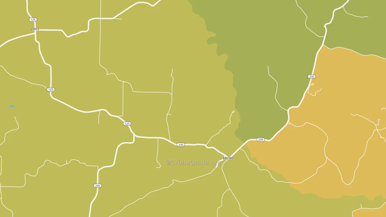 Bruno, AR Map of Vandalism Rates