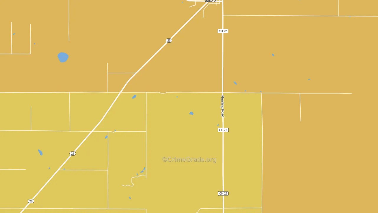Bruno, MN Map of Vandalism Rates