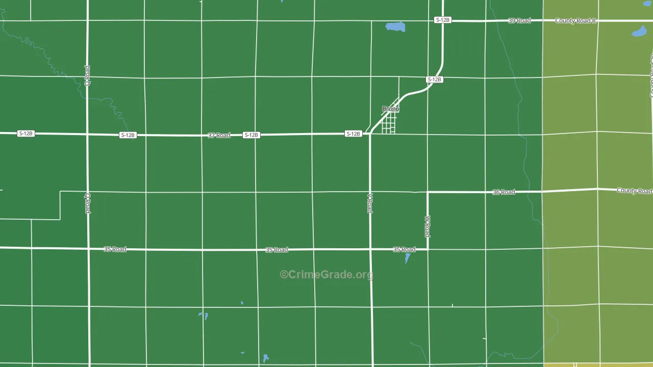 Bruno, NE Map of Vandalism Rates
