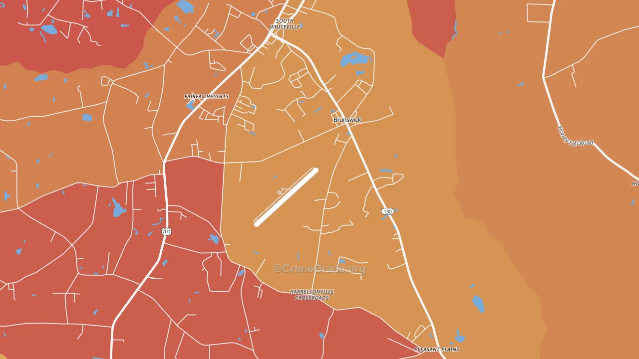 Brunswick, NC Map of Vandalism Rates