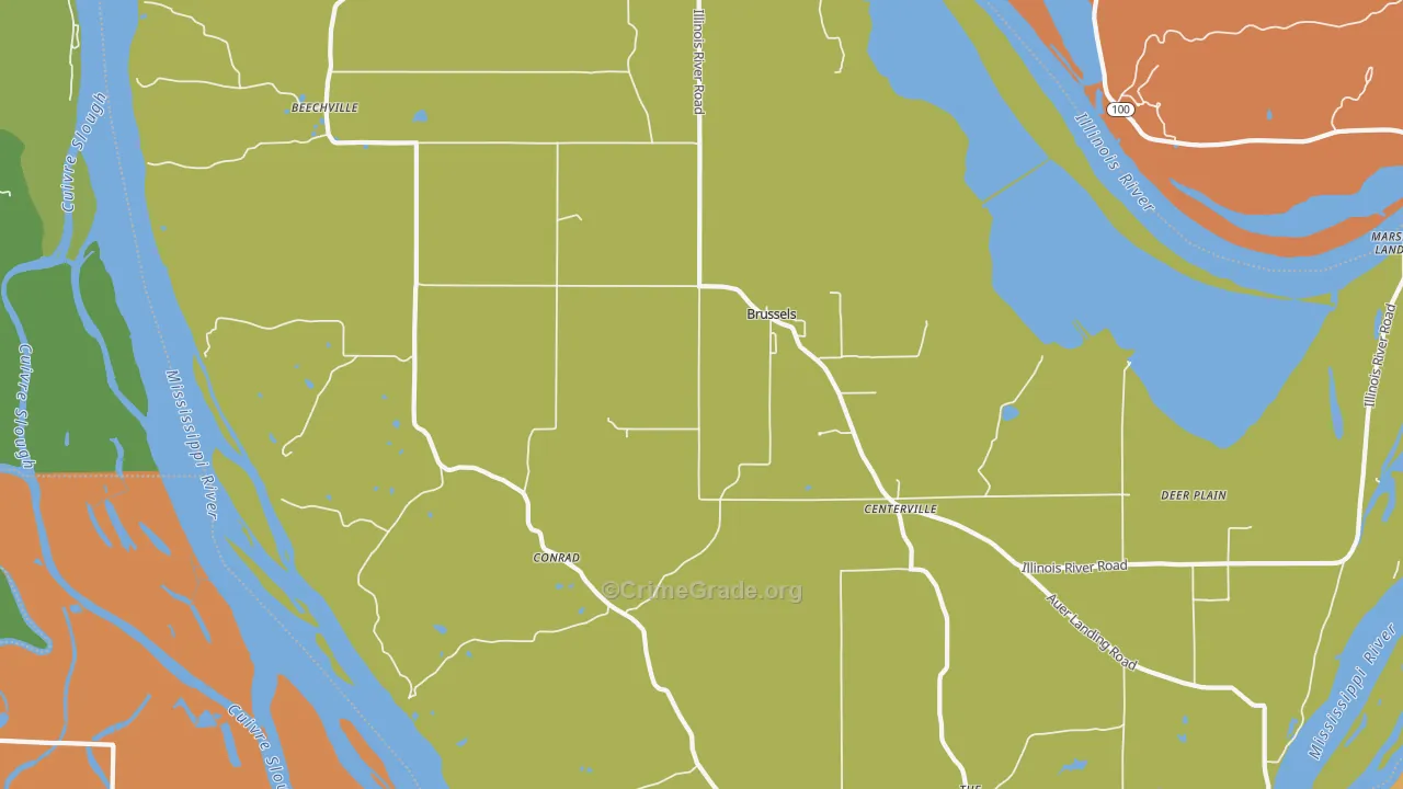 Brussels, IL Map of Vandalism Rates