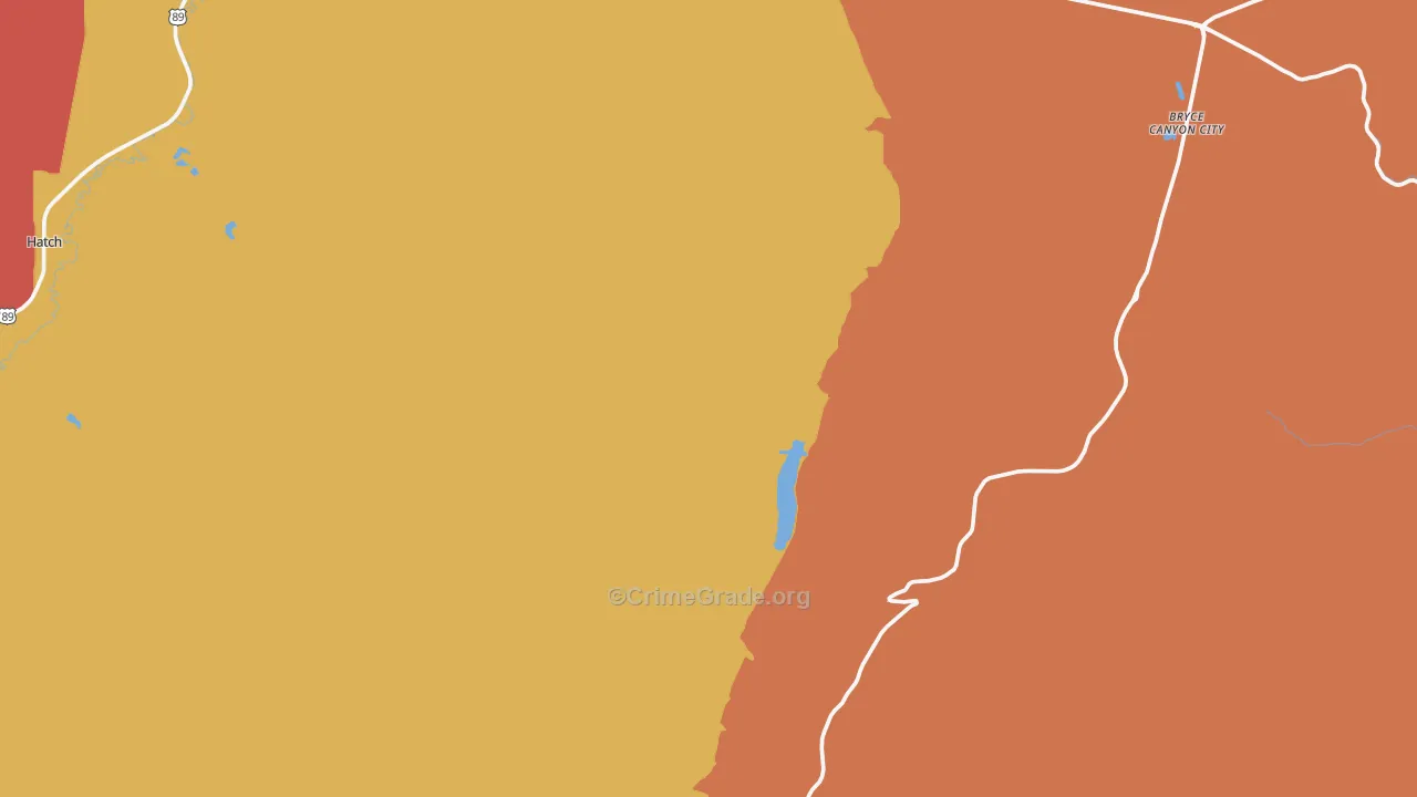 Bryce, UT Map of Vandalism Rates