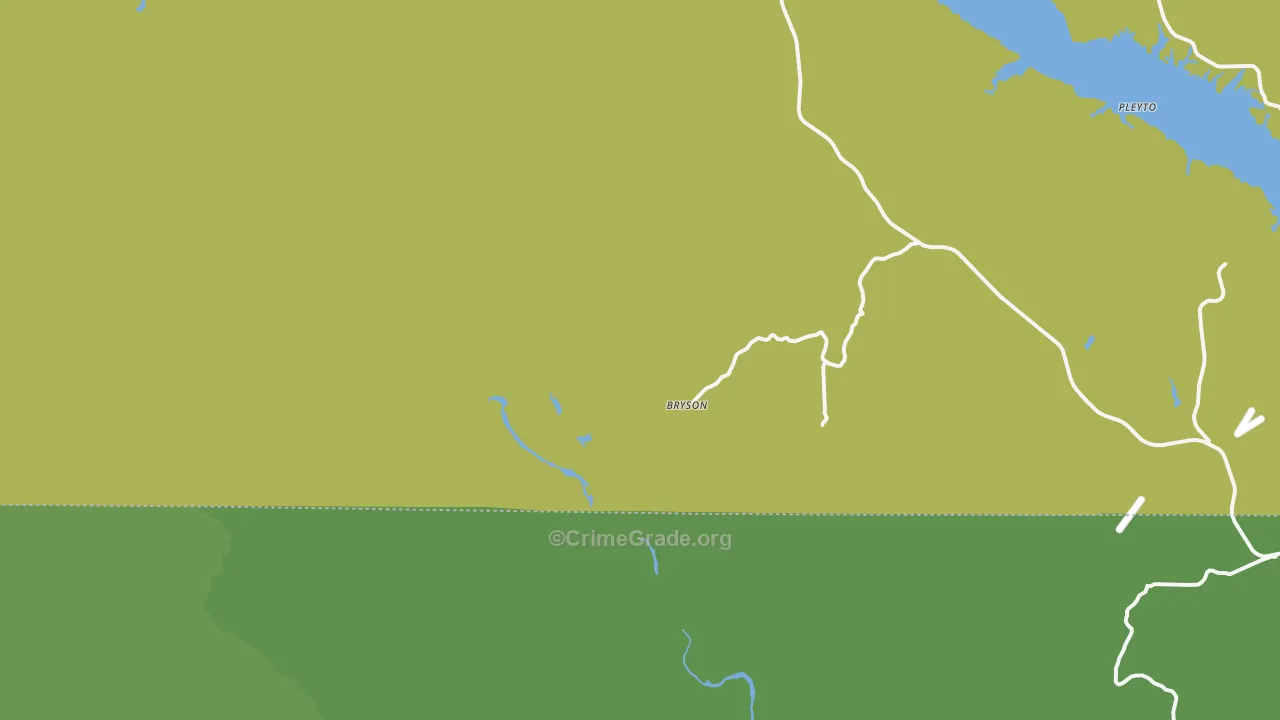 Bryson, CA Map of Vandalism Rates