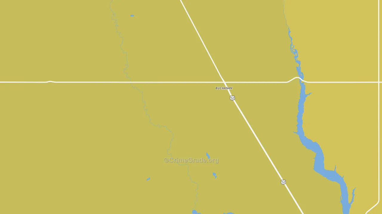 Buchanan, ND Map of Vandalism Rates