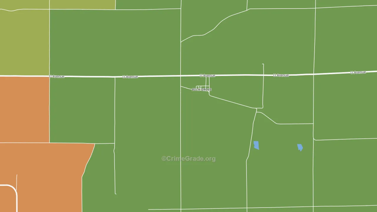 Buck Grove, IA Map of Vandalism Rates