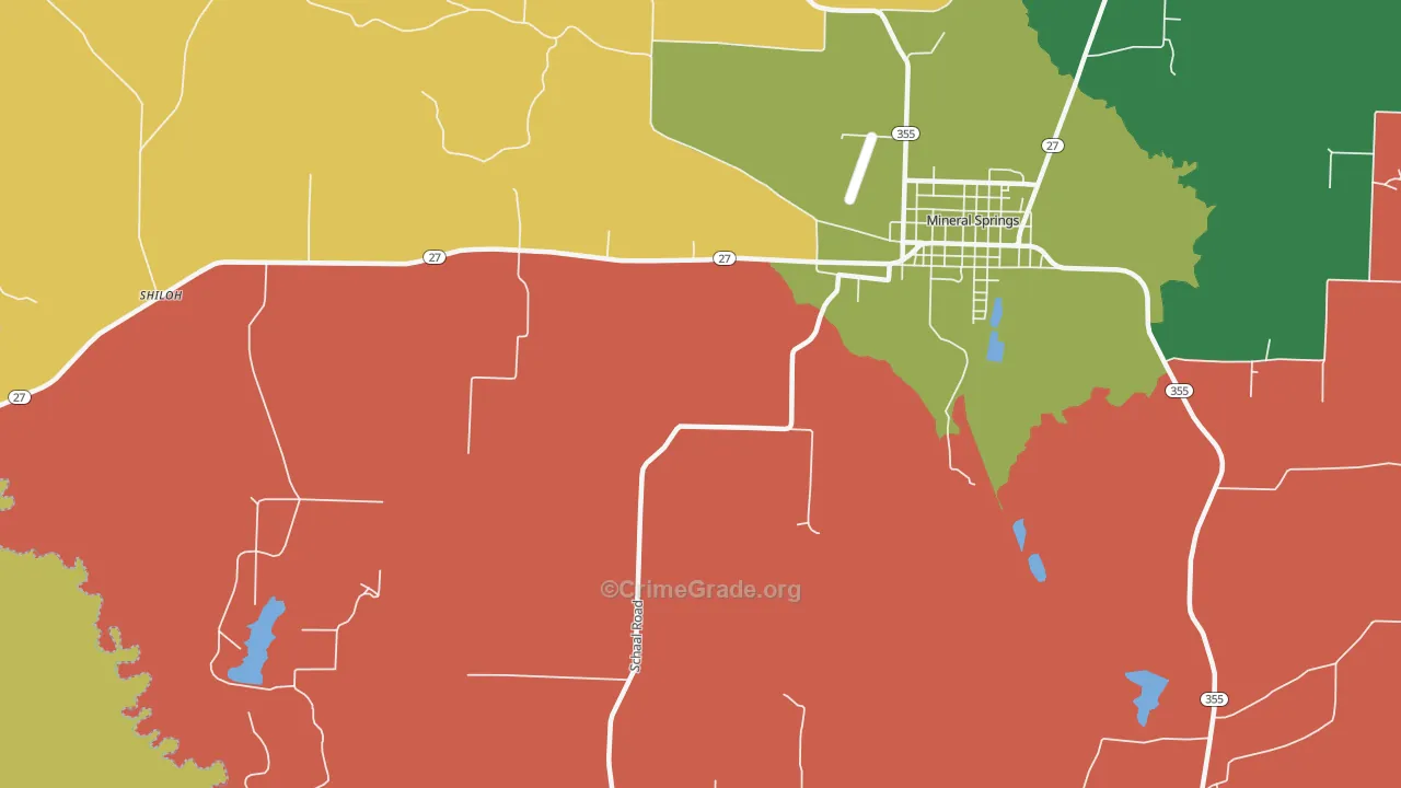 Buck Range, AR Map of Vandalism Rates