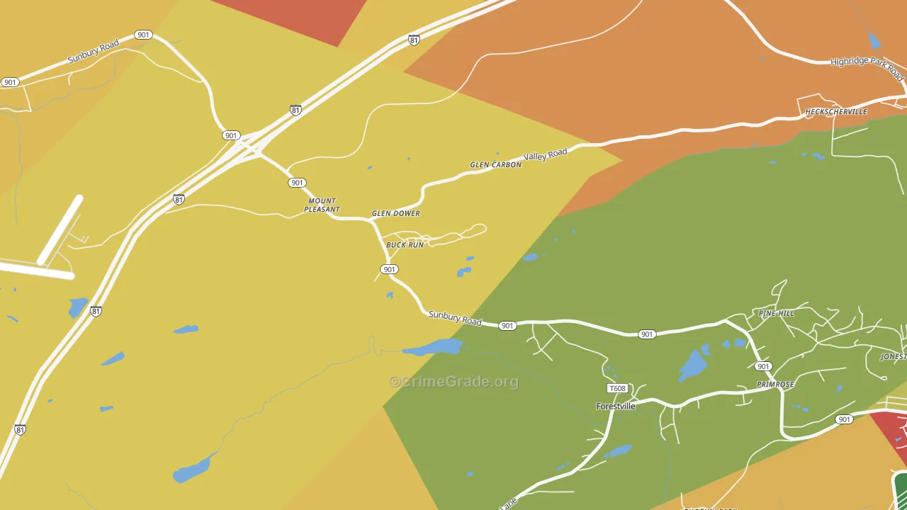 Buck Run, PA Map of Vandalism Rates