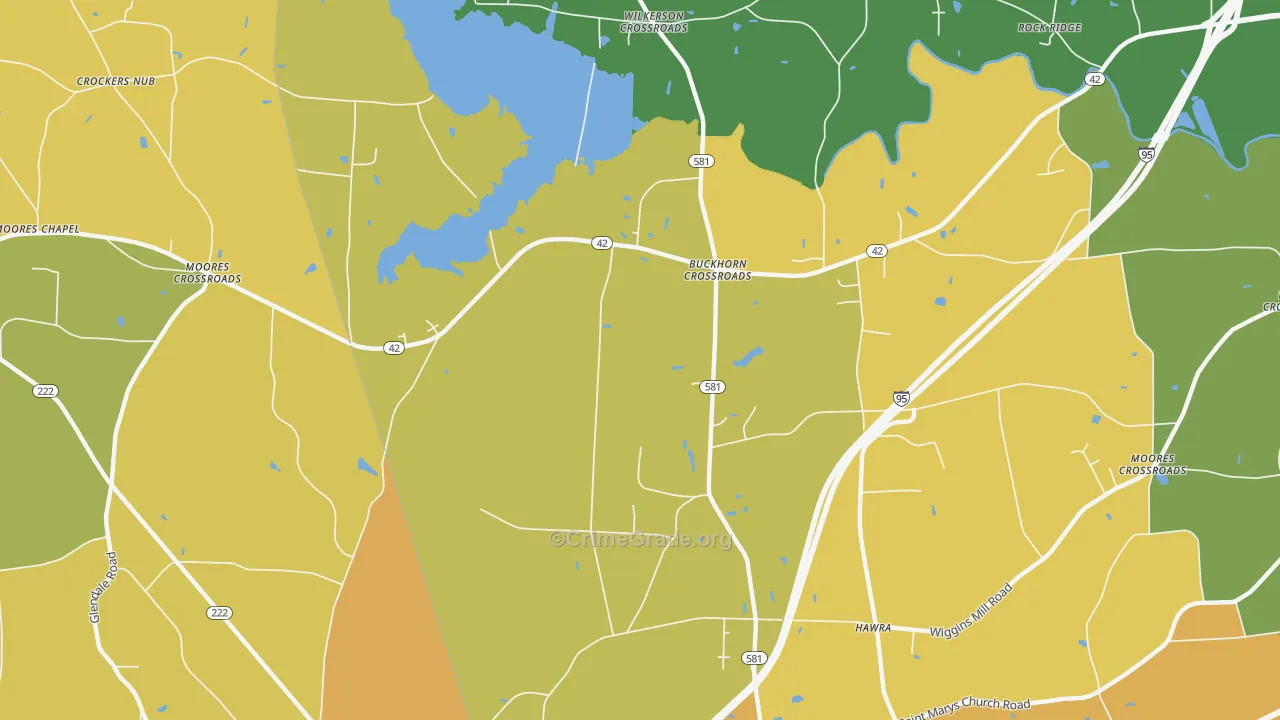 Buckhorn Crossroads, NC Map of Vandalism Rates