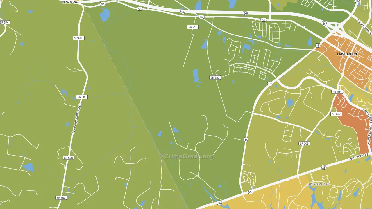 Buckland, VA Map of Vandalism Rates