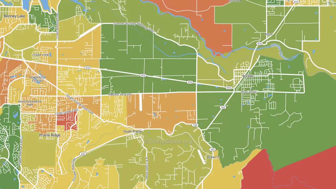 Buckley, WA Map of Vandalism Rates
