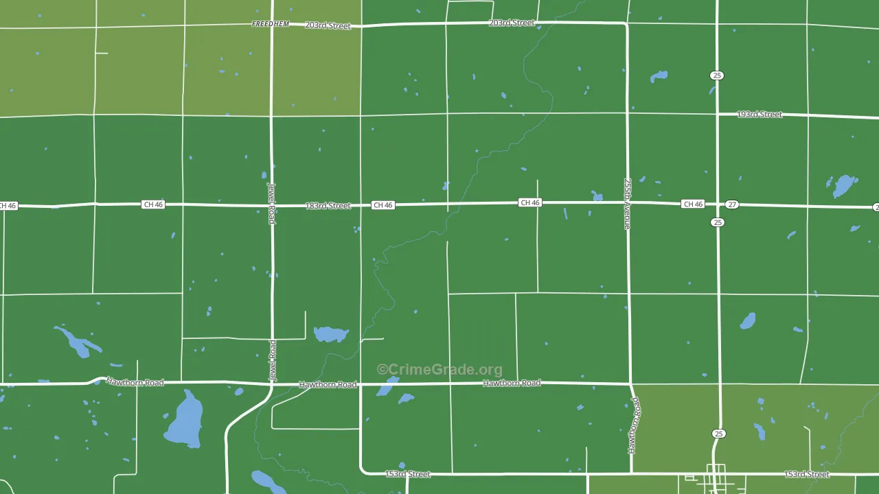 Buckman, MN Map of Vandalism Rates