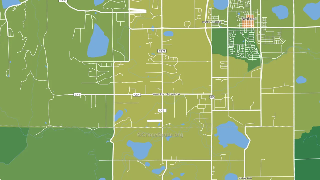 Buda, CO Map of Vandalism Rates