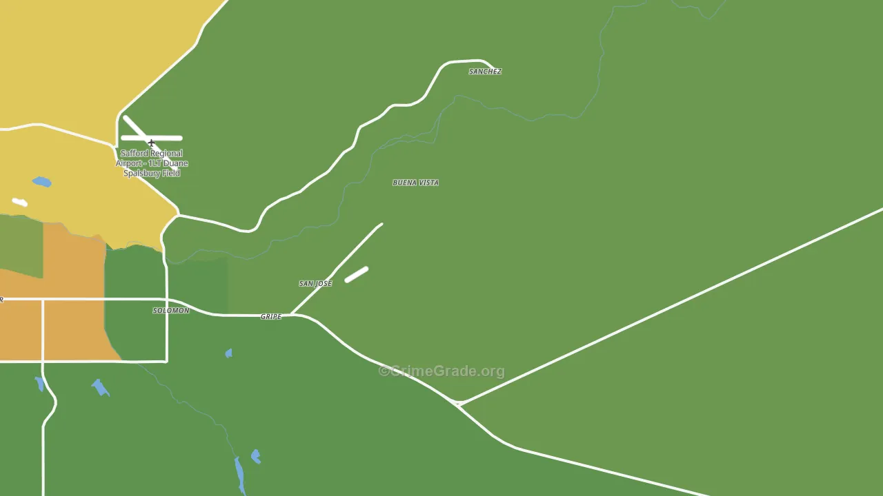 Buena Vista, AZ Map of Vandalism Rates