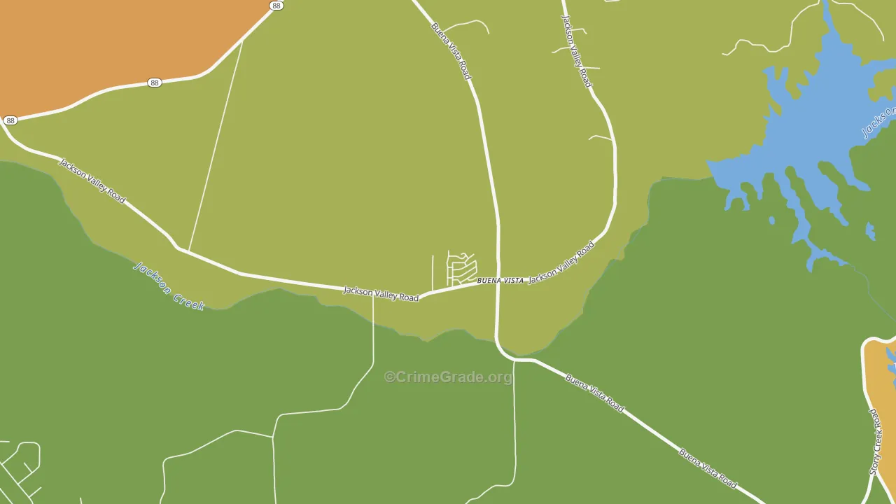 Buena Vista, CA Map of Vandalism Rates