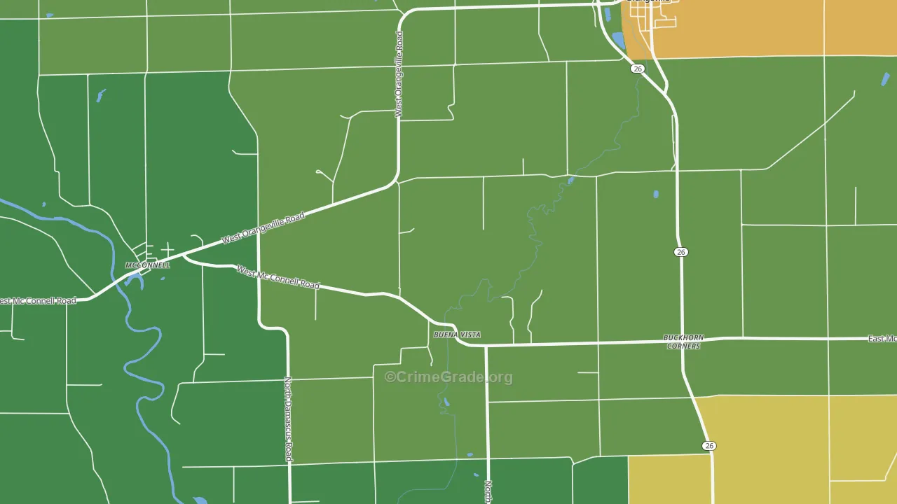 Buena Vista, IL Map of Vandalism Rates