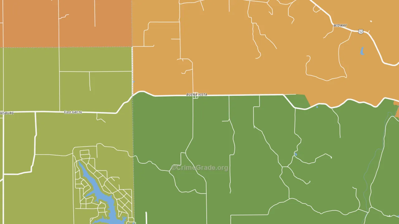 Buena Vista, IN Map of Vandalism Rates