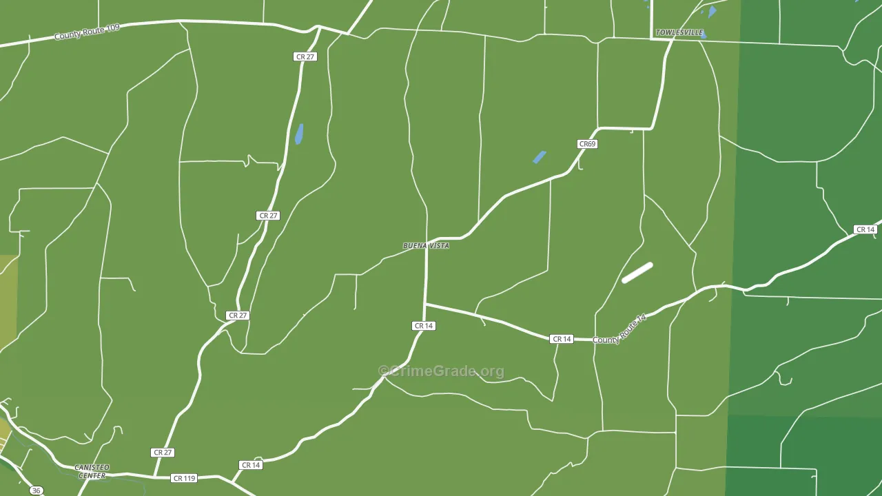 Buena Vista, NY Map of Vandalism Rates
