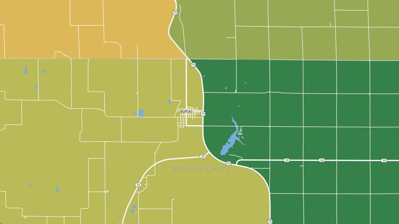 Buffalo, KS Map of Vandalism Rates