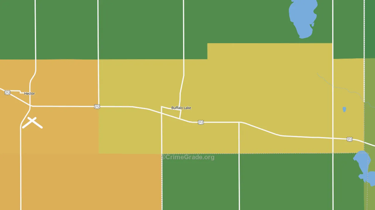 Buffalo Lake, MN Map of Vandalism Rates