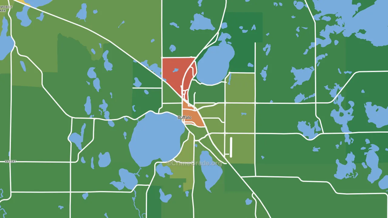 Buffalo, MN Map of Vandalism Rates