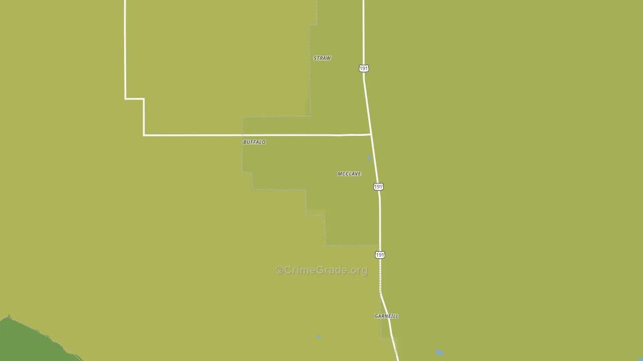 Buffalo, MT Map of Vandalism Rates