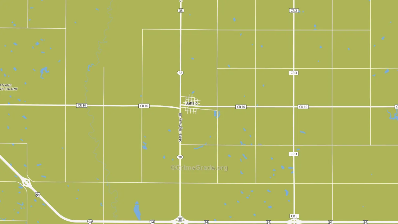 Buffalo, ND Map of Vandalism Rates