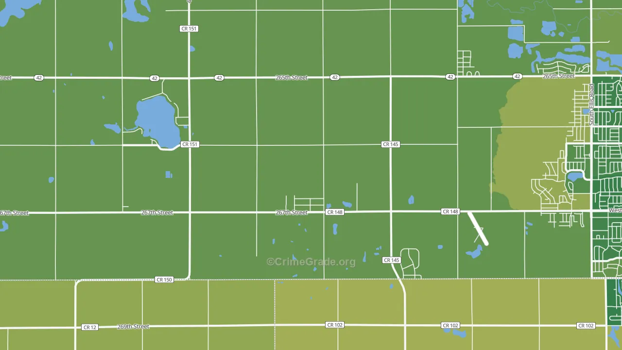 Buffalo Ridge, SD Map of Vandalism Rates