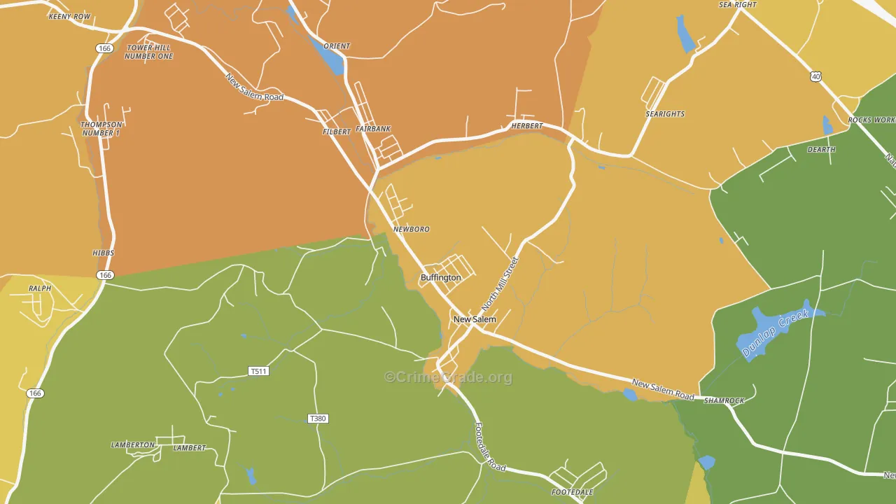 Buffington, PA Map of Vandalism Rates