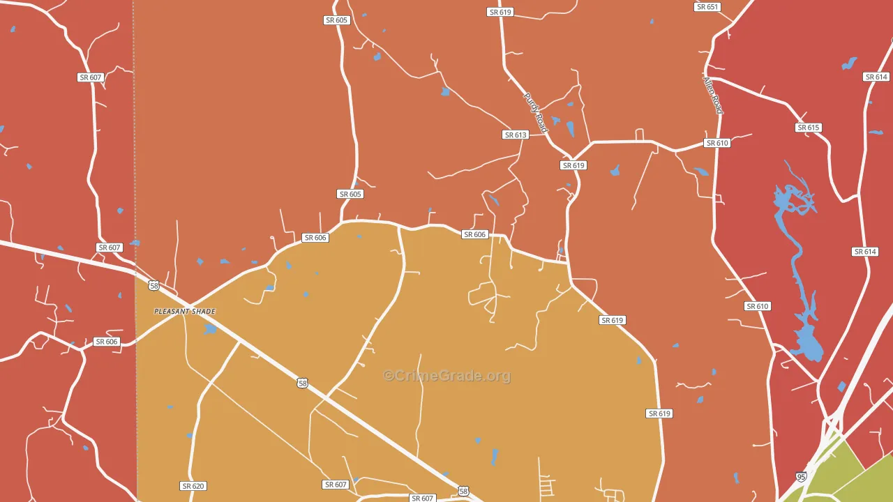 Bufford Crossroads, VA Map of Vandalism Rates