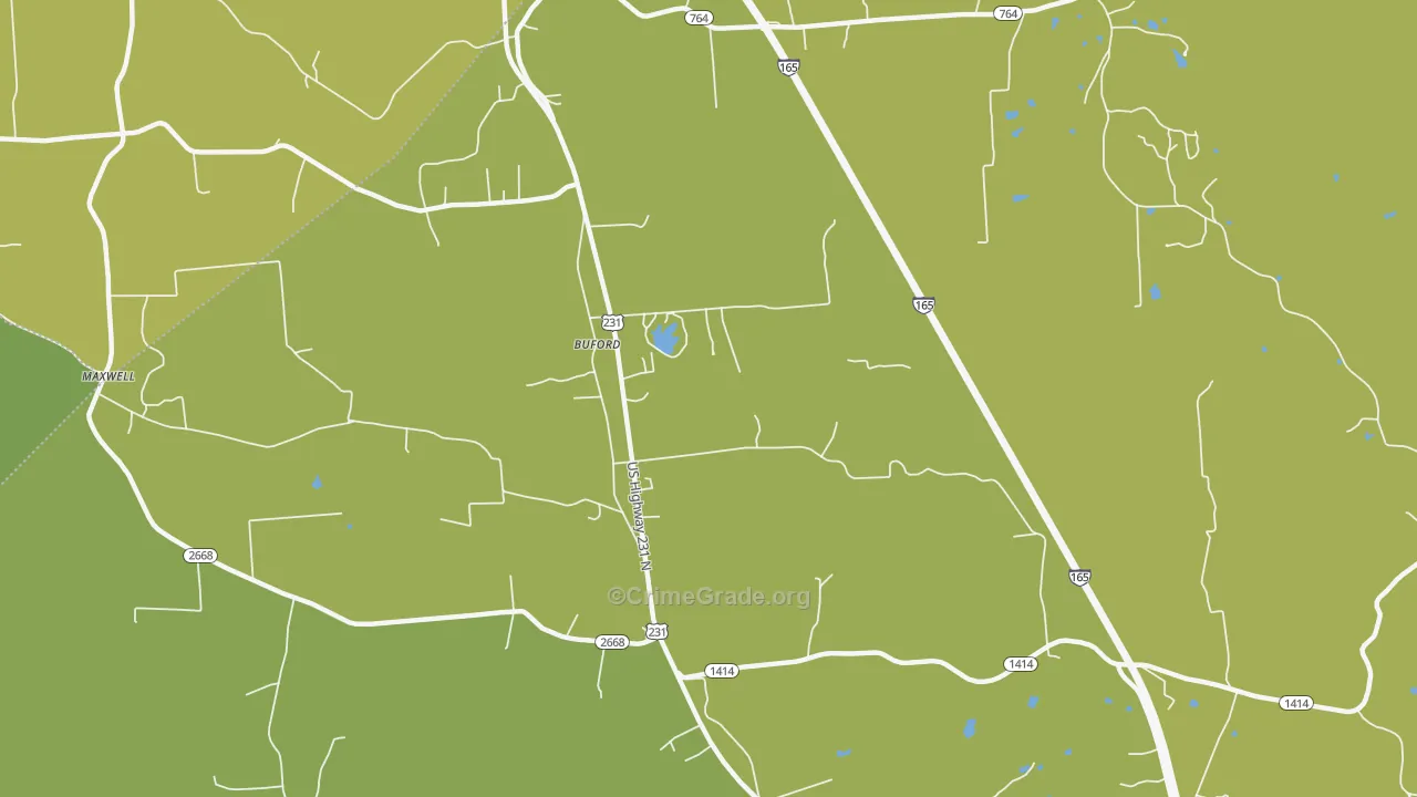 Buford, KY Map of Vandalism Rates