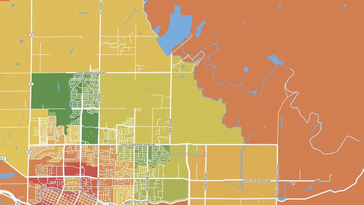 Buhach, CA Map of Vandalism Rates