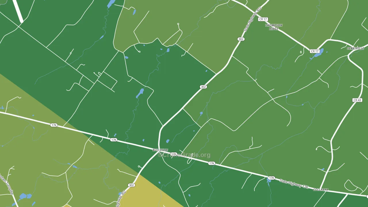 Bullville, NY Map of Vandalism Rates
