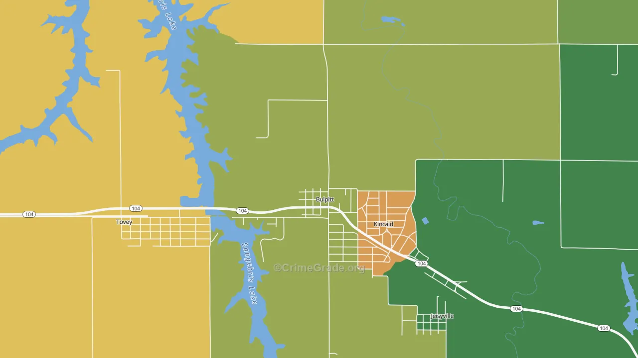 Bulpitt, IL Map of Vandalism Rates