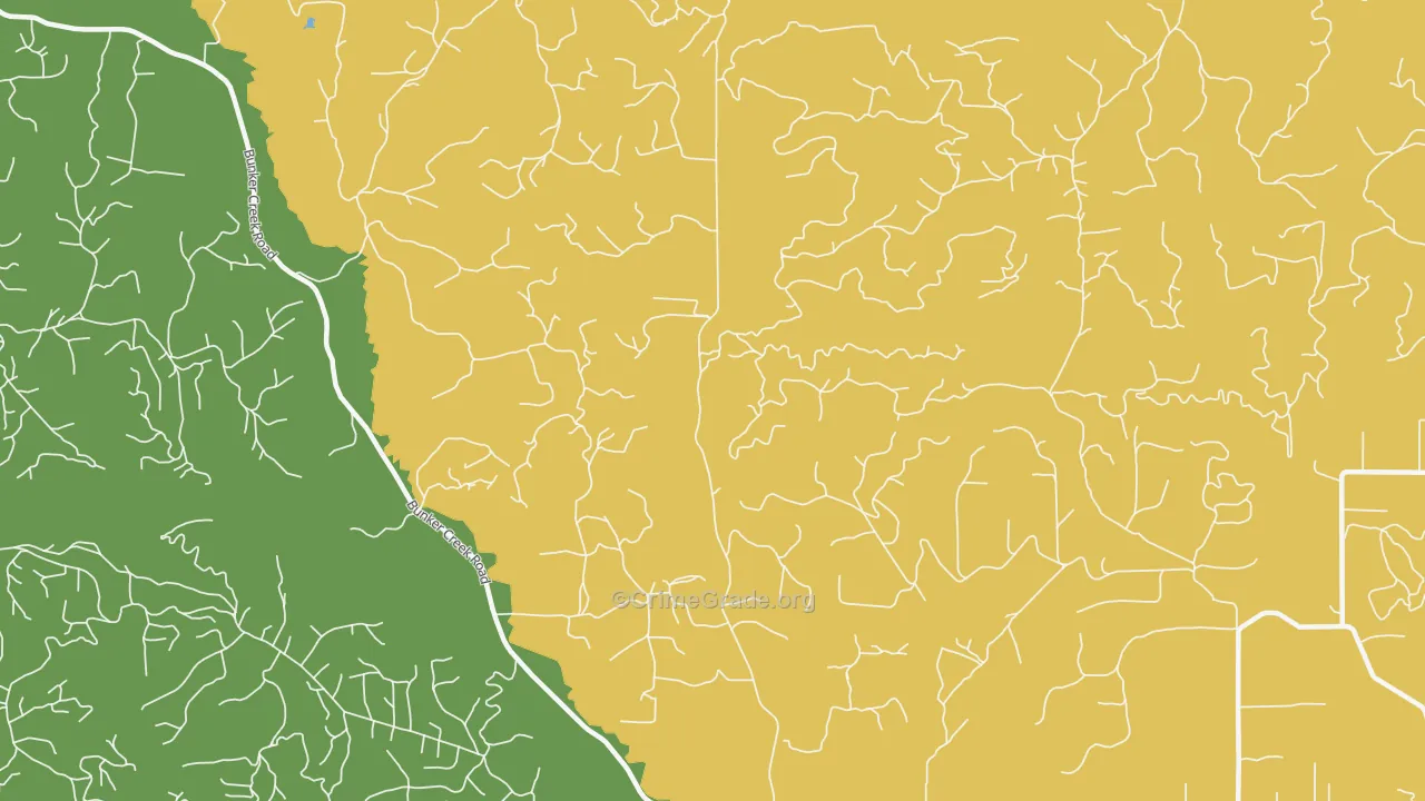 Bunker, WA Map of Vandalism Rates