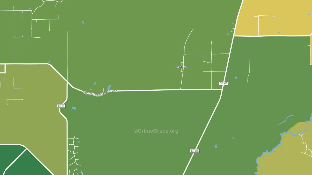 Burbank, FL Map of Vandalism Rates