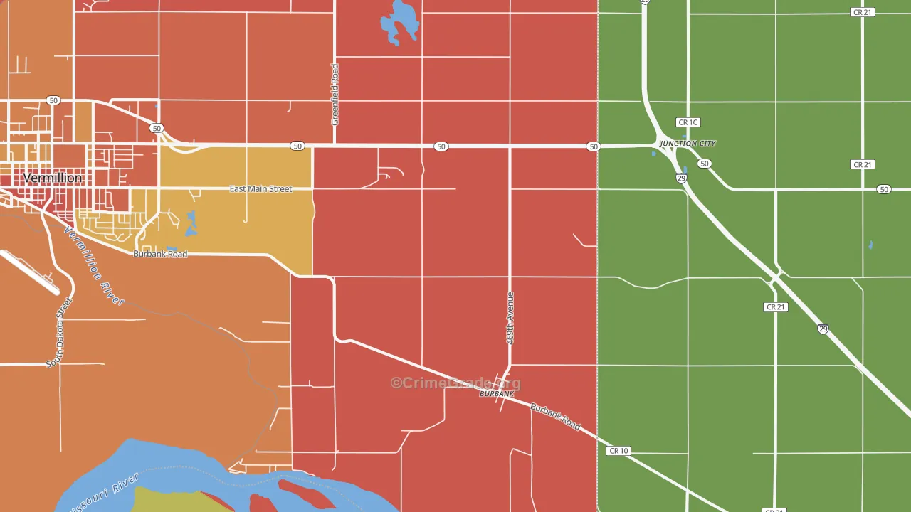 Burbank, SD Map of Vandalism Rates
