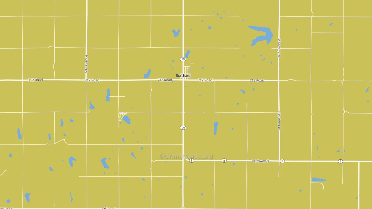 Burchard, NE Map of Vandalism Rates