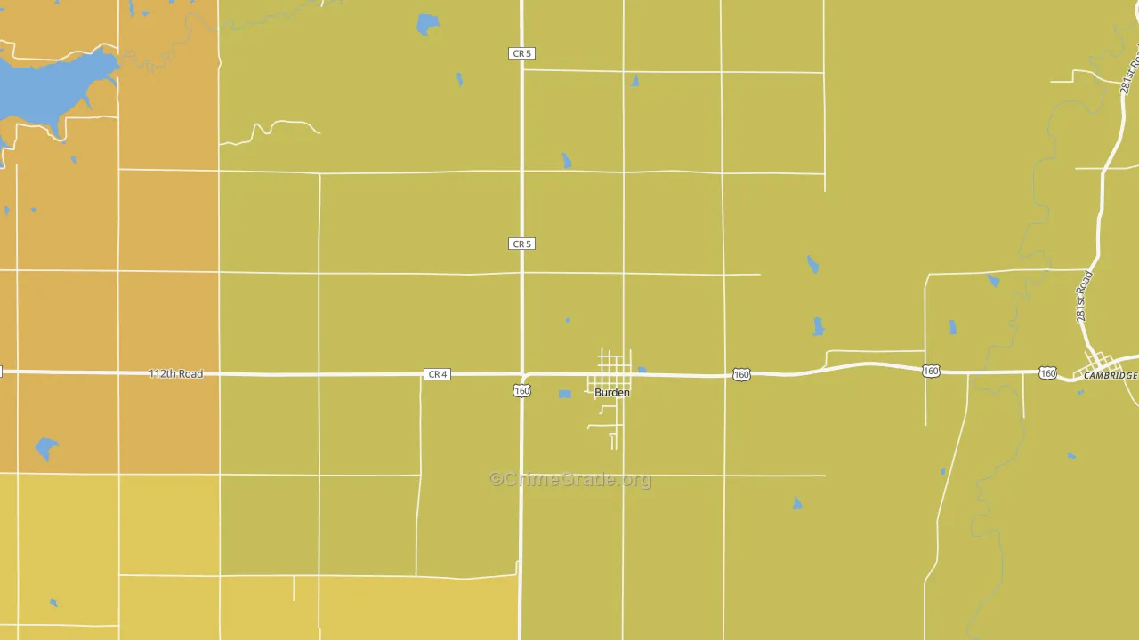 Burden, KS Map of Vandalism Rates