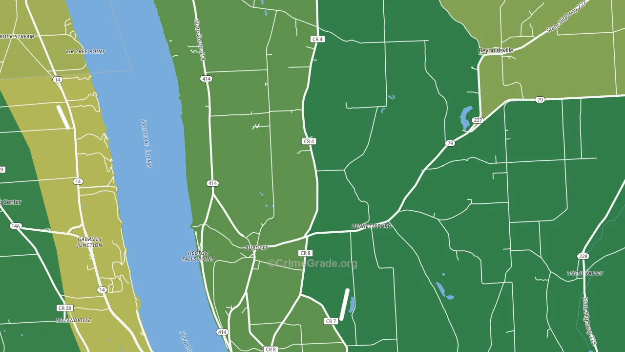 Burdett, NY Map of Vandalism Rates